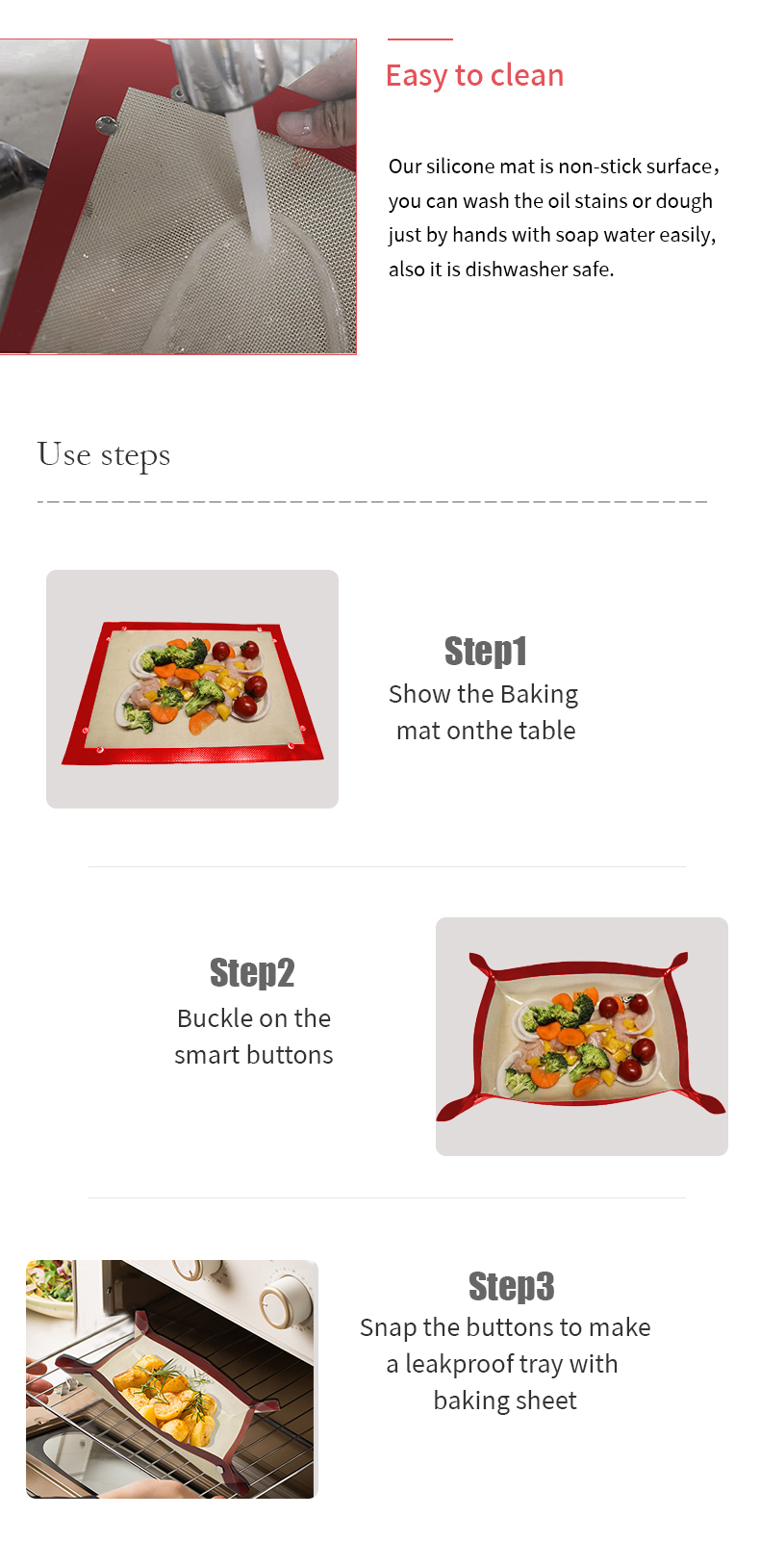 Leakproof Silicone Baking Mat