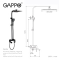 Gappo Black Shower Faucet Rainfall Bathroom Shower Brass Faucets Bathtub Shower System Faucet Hot and Cold Water Mixer G2407-6