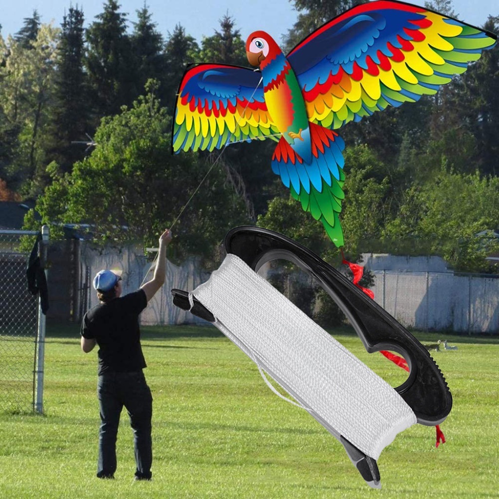 Kids Realistic Big 3D Parrot Kite Children Flying Game Outdoor Sport Playing Toy Garden Cloth Fun Toys Gift with 100m Line
