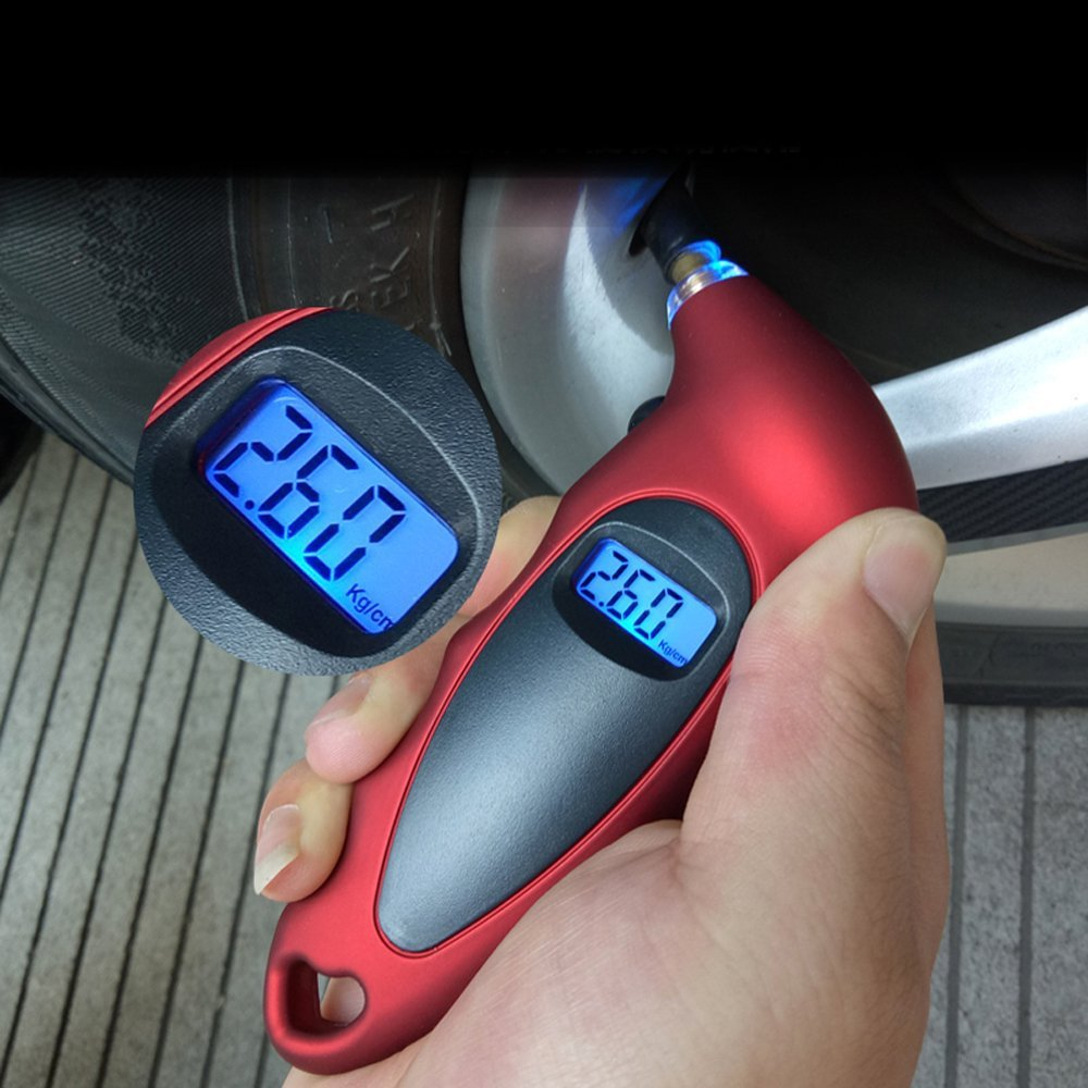 LCD Display Digital Tire Pressure Gauge 0-150 PSI Backlight High-Precision Monitoring Car Monitor Barometer Tire Pressure Gauge