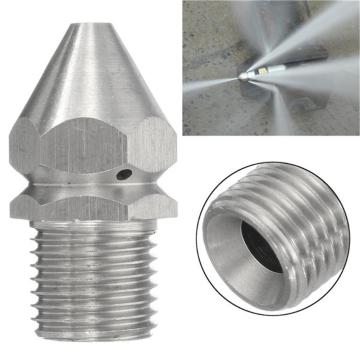 Cleaning Nozzle,High Pressure Washer Drain/Sewer Jetter Nozzle (4 Jets) 1/4