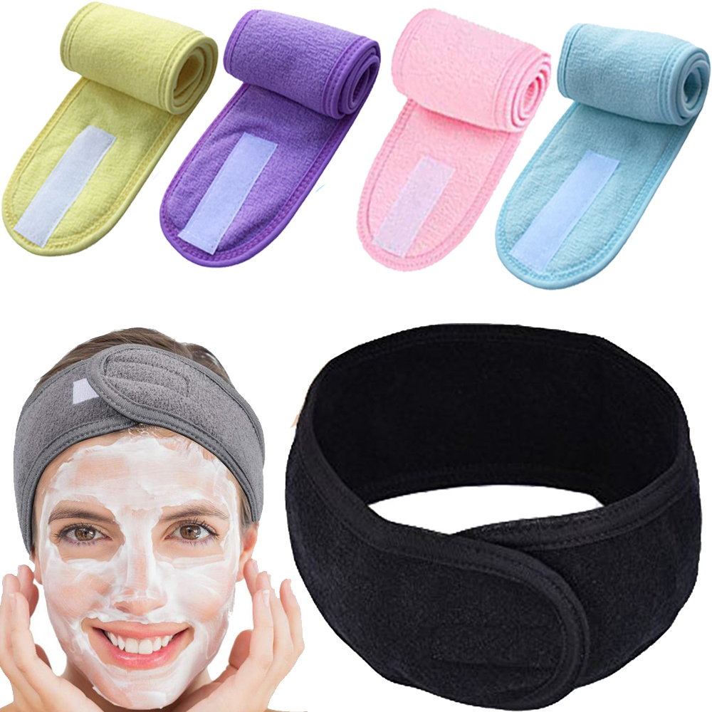 Spa Headband Sweat Hairband Head Wrap Towel Hair Wraps Non-slip Stretchable Washable for Sports / Women Makeup Face Wash