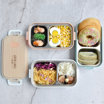 Stainless Steel Lunch Box Creative Simplicity Home Office Camping Hiking Leakproof Portable Food Container Student Kid Bento Box