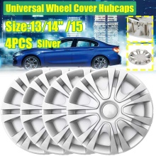 Universal 4Pcs/Set Silver Car Wheel Cap 13"/14"/15" Hubcap Wheel Covers Automobile Rim Skin Cover Auto Decoration Accessories