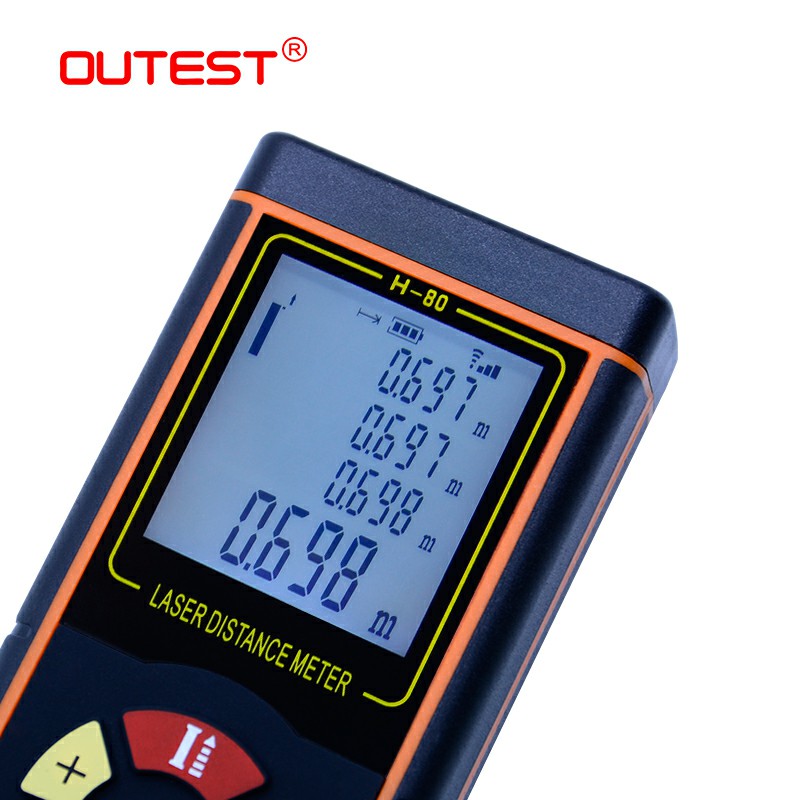 OUTEST Digital Laser Distance Meter 40M 60M 80M 100M Laser rangefinder metre Single continuous Area Volume with Electronic level