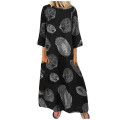 dress Women's Clothing Appliques woman dress Casual Print 3/4 Sleeves O-Neck Daily Loose woman dress summer Women's dress