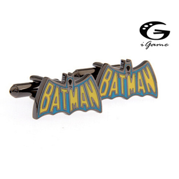 iGame Cufflinks Factory Retail Bat Cufflinks Gun Black Superheroes Movie Cuff Links