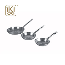 Stainless steel iron frying pan for induction cooktop