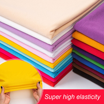 50*170CM High Elastic Knitted Milk Silk Four-Sided Stretch Fabric for Dancewear Sportswear Summer T-shirt Dress HandMade