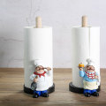 29.5cm Resin Chef Double-Layer Paper Towel Holder Figurines Creative Home Cake Shop Restaurant Crafts Decoration Ornament