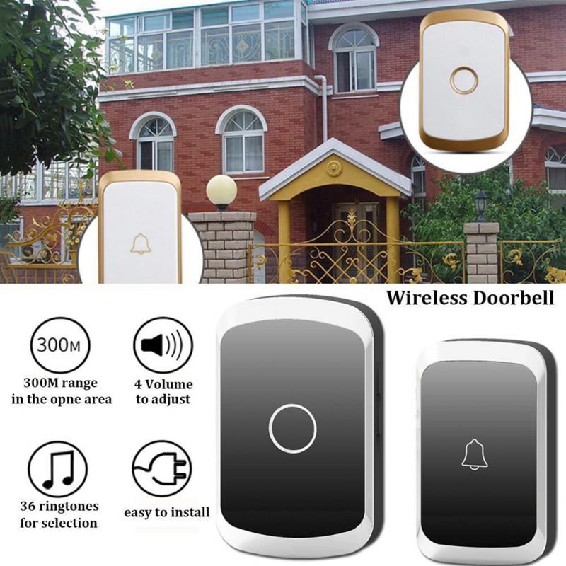 Home Security Wireless Doorbell Waterproof AC 100-240V 300M Range Door Bell HOT