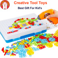 Creative Tool Toy Boy's Toolset Drill Mosaic Set Pretend Play Toolbox With Toolkit Kid's Educational Toys For Children