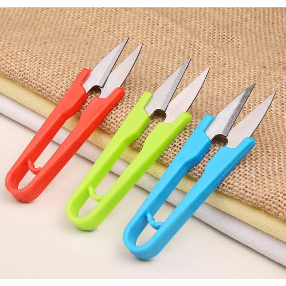 1Pcs Trimming Sewing Scissors Stainless Steel U Shape Tailor Clippers DIY Yarn Tailor Cross Stitch Craft Home Embroidery Tool