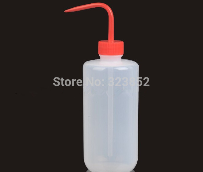 500ml Safety Wash Bottles, White Cap or Red Cap, Laboratory Tool, Narrow Mouth With Graduation,Pack 2