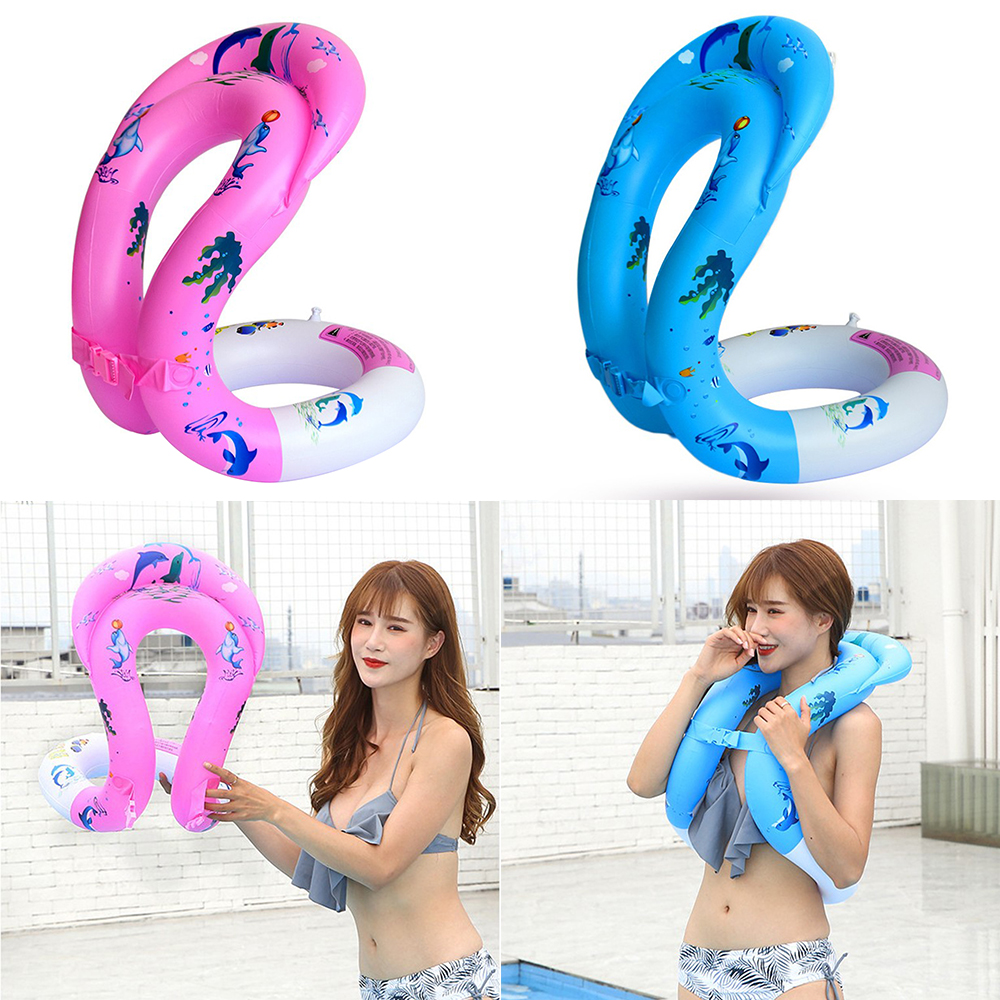 1 Pcs Swimming Ring U Shape Inflatable Floating Swim Rings Water Pool Toys Swimming Laps Float Circle Vest For Children Adult