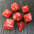 7pc/Set RPG Dice for DnD D4-D20 Multi Sided Games Dices 8 colors Desktop Polyhedral Set Acrylic Plastic Toy Kit