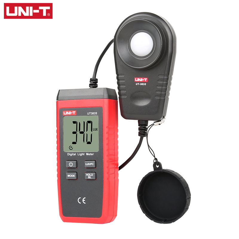 UNI-T UT383S Split Illuminometer Handheld LCD Luminometer Digital Photometer Luxmeter Light Meter 0-199999 Lux