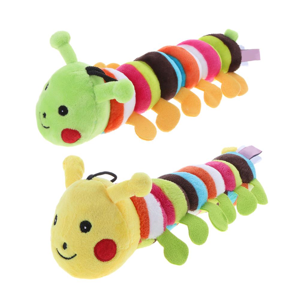Plush Stuffed Pet Dog Toys Sound Cute Longworm Chew Squeak Toys for Dogs Teeth Cleaning Cats Dog Products Chewing Toy Dropship