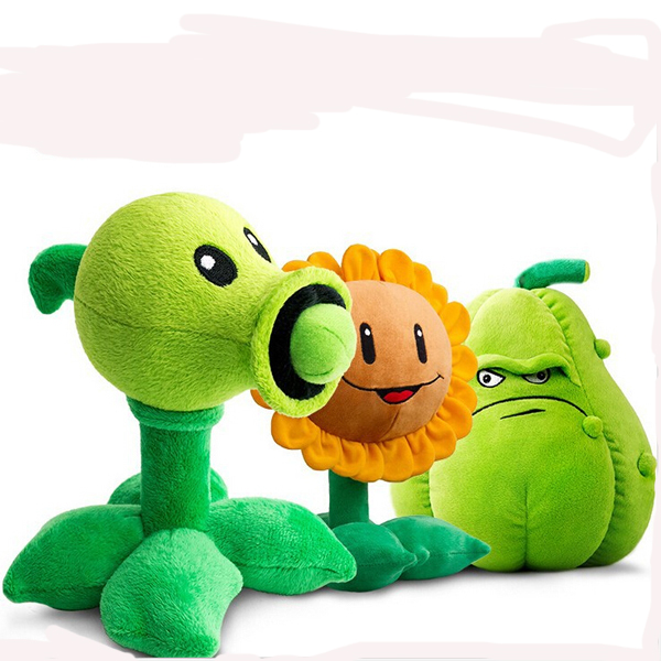30cm Plants VS Zombies Plush Toys Cute Pea Shooter Sunflower Squash Soft Stuffed Plush Toys Doll Kids Gift
