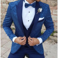 Custom Made Men's Suit 2020 Wedding Tuxedos Formal Printing Best Man Suits Groom Wear Tuxedos 3 Pieces Suits (Jacket+Pants+vest)