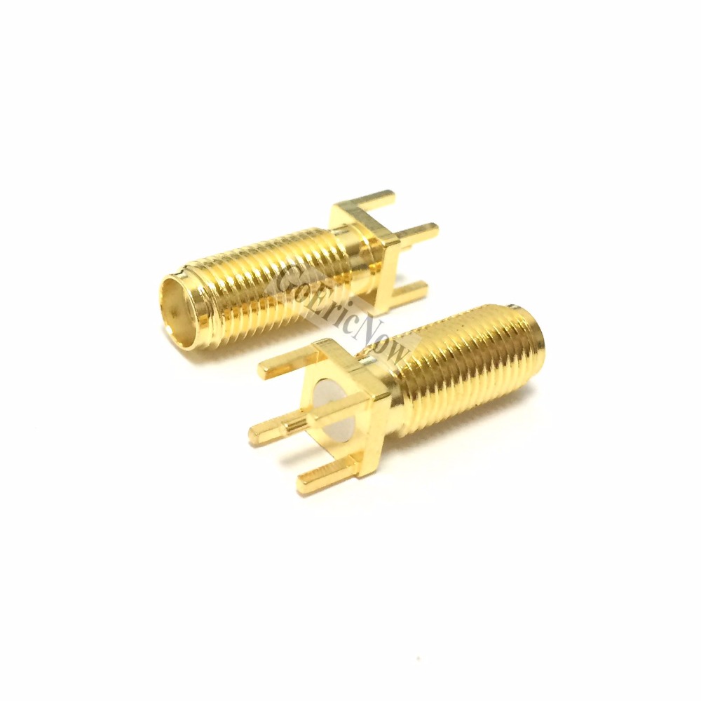 5 pcs RF Coaxial Long SMA Female Straight/Edge 15mm tooth PCB Connector Adapter