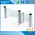 Retractable Fitness Center Glass Turnstile System