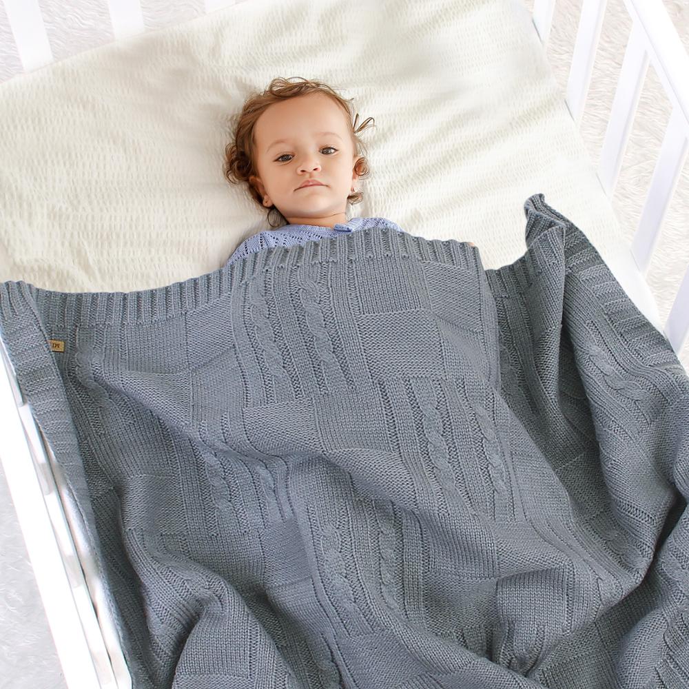 Baby Blanket Knitted Woolen Kids Inbakeren Newborn Monthly Blankets Super Soft Wrap Infant Swaddle Stuff For Toddler Bedding