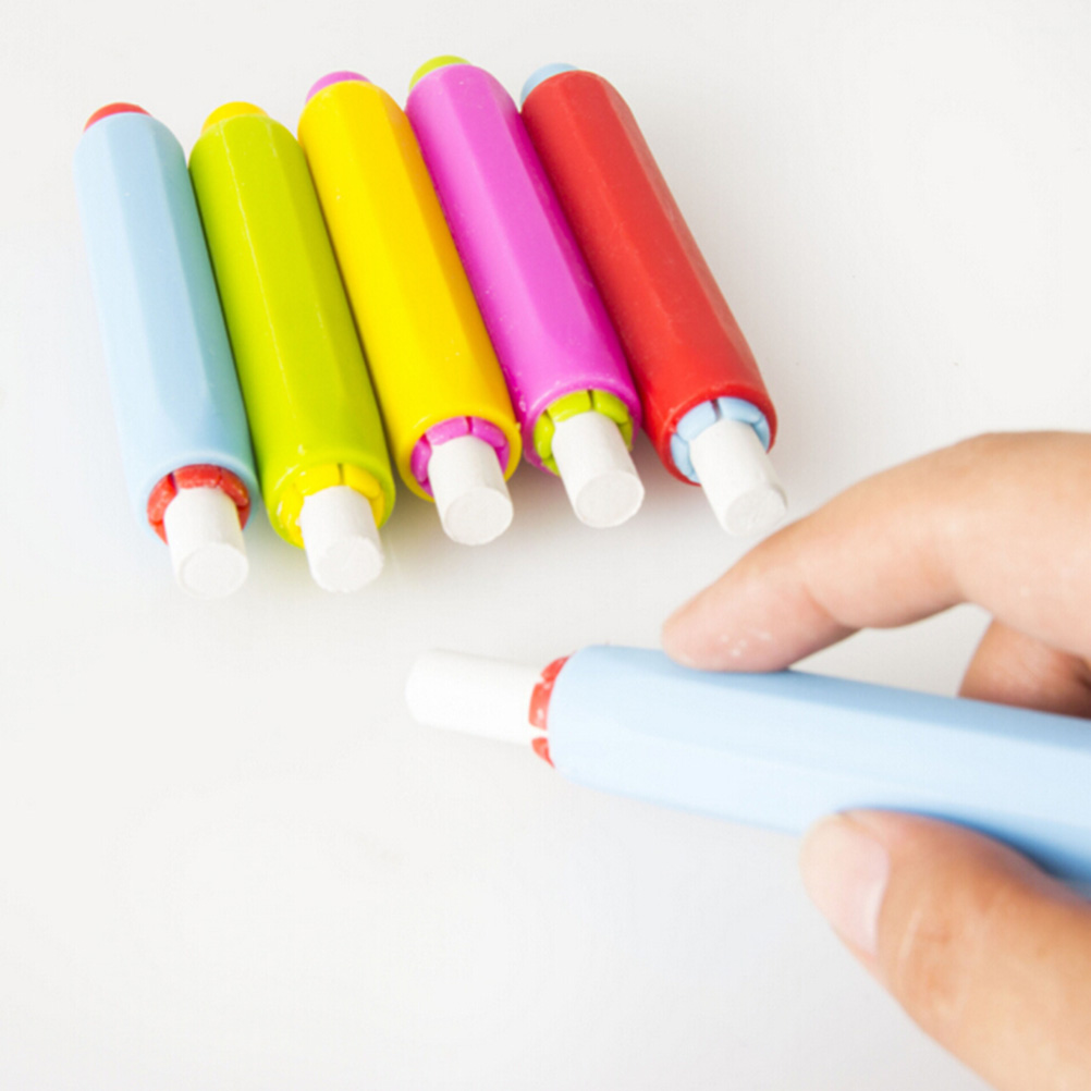 Colourful Chalk Holders Non Dust Clean Teaching Helper Teacher Education Tool
