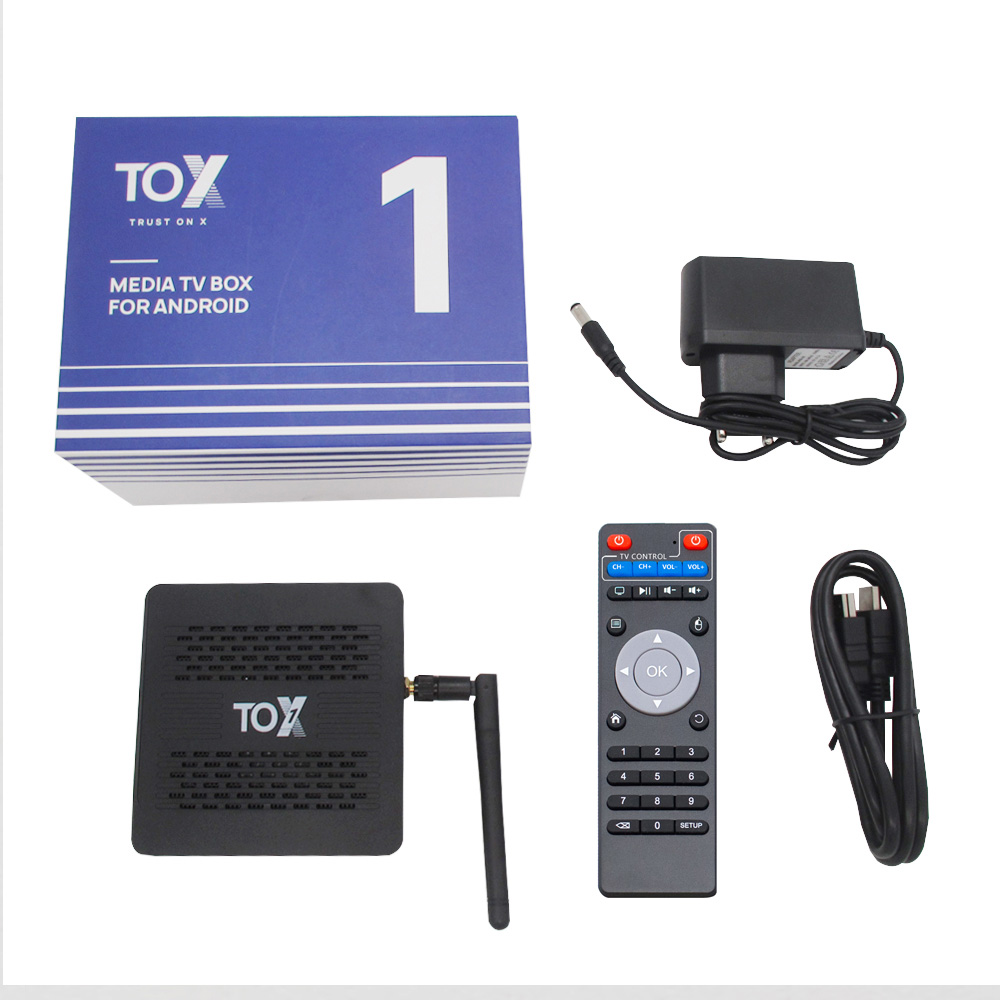 TOX1 Android 9.0 TV Box Amlogic S905X3 4GB RAM 32GB ROM Media Player 2.4G 5G Wifi Bluetooth 1000M 4K Set Top Box