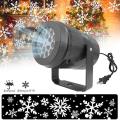 LED Snowflake Stage Lights White Light Snowstorm Projector Christmas Atmosphere Holiday Family Party Special Lamp