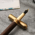 High Quality vintage Fountain Pen Rosewood and Brass Pen gift sign pen Pure Copper Pen for travel, office, business