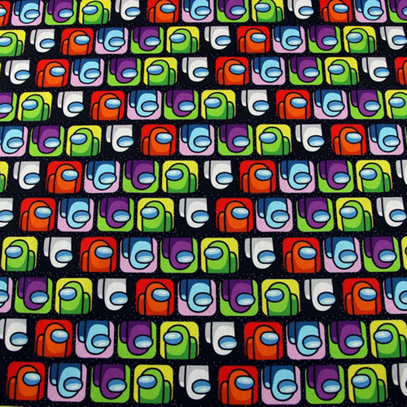 Cartoon Among Us 100% Cotton Fabric for Kids Clothes Hometextile Backpacks Slipcover Cushion Cover DIY Material