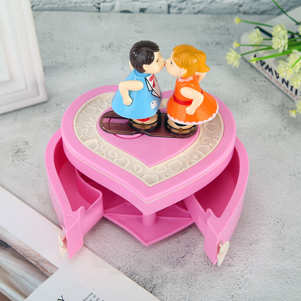 Delicate Rotating Upright Music Box Wedding Party Gift for Children Birthday Presents Crafts Household Ornaments