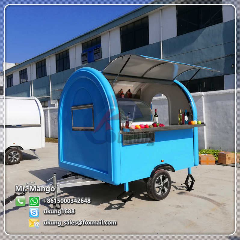 FT-200 mobile food carts/trailer/ ice cream truck/snack food carts with different colors