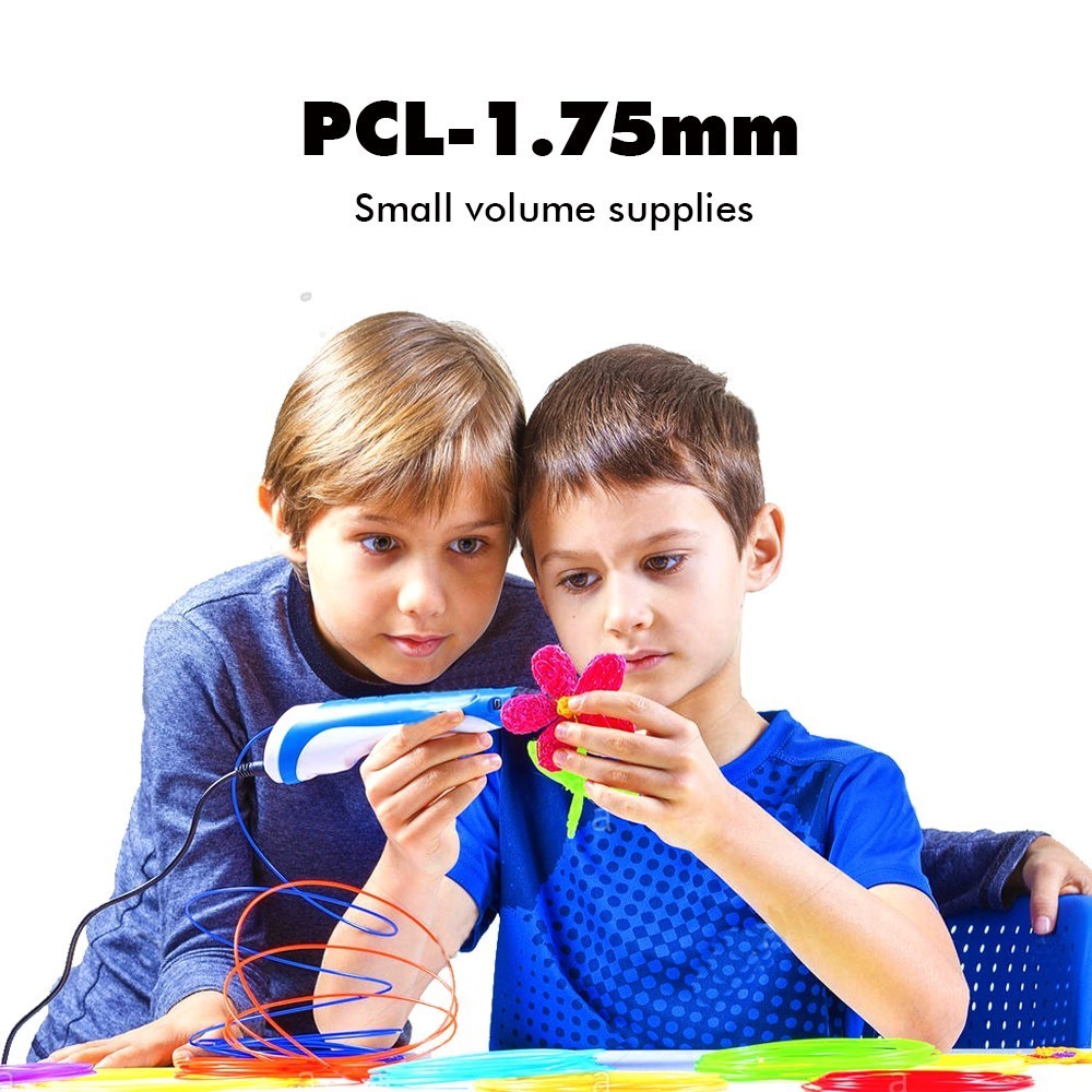 PCL 1.75mm Filament 5m for 3D Pen Refilling Low Temperature Printing Material Random Color 3D Scribble Pen Refilled Filaments