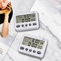 YS-218 Digital Timer 100 Hour Dual Count Down and Count Up Kitchen Timer with Magnet Hanging Bracket Large LCD Display