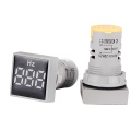 Square 22mm Measuring Range 20-75 Hz Digital Display Electricity Hertz meter Frequency Meter Indicator Signal Light Combo Tester