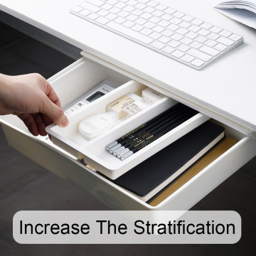 Self Stick Pencil Tray Desk Table Storage Drawer Organizer Box Under Desk Stand Self-adhesive under-drawer storage hidden box