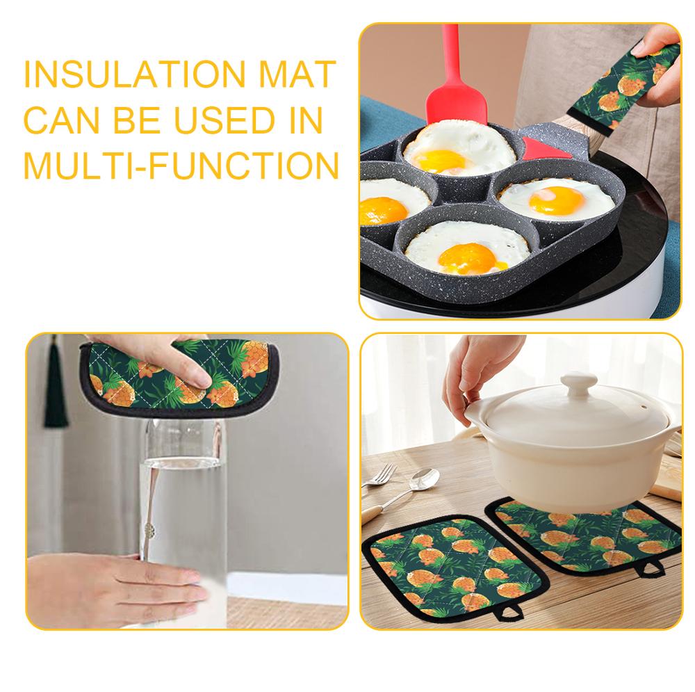 Customize Dinosaur Microwave Glove Potholder Gloves Mitts Kitchen Potholder mat for BBQ Insulation Gloves Hot Oven Mitts Baking