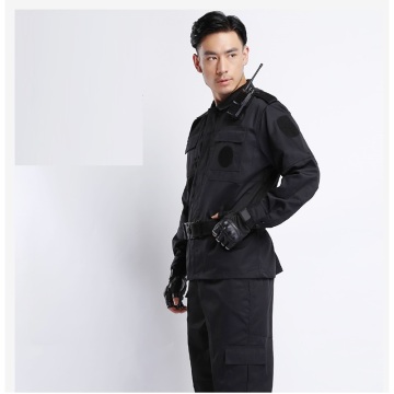 (1 set-shirt&pant)Security guard combat uniform suit property hotel security guard take winter suit security uniforms overalls