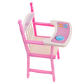 Lovely Reborn Doll Dinner Chair Baby Dolls Highchair Set, for 9-11inch Doll, Also for Dollhouse Dining Room Furniture Toy Decor