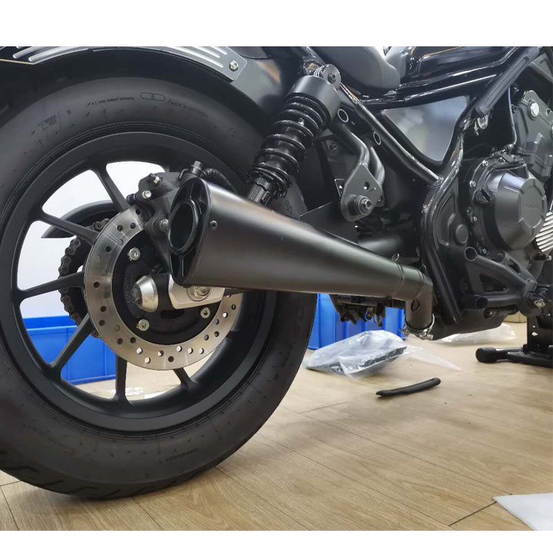 Rebel 500 Motorcycle Slip-on Exhaust Muffler Pipe black Stainless Steel Full Systems For Honda Rebel 500