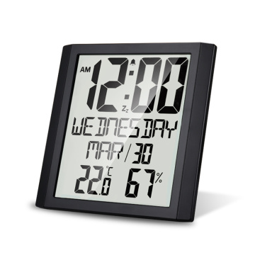 Digital Alarm Clock Indoor Thermometer Hygrometer Wall Desk Table Clock Multifunctional Household Office Decoration