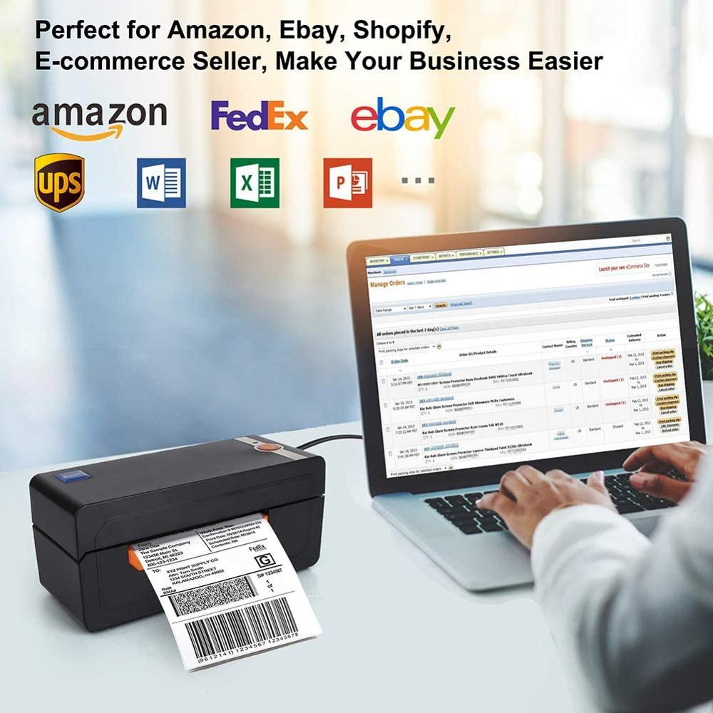 Thermal Barcode Label Printer Support Ebay 4×6 Shipping Label Printer use in iOs Android MAC Windows