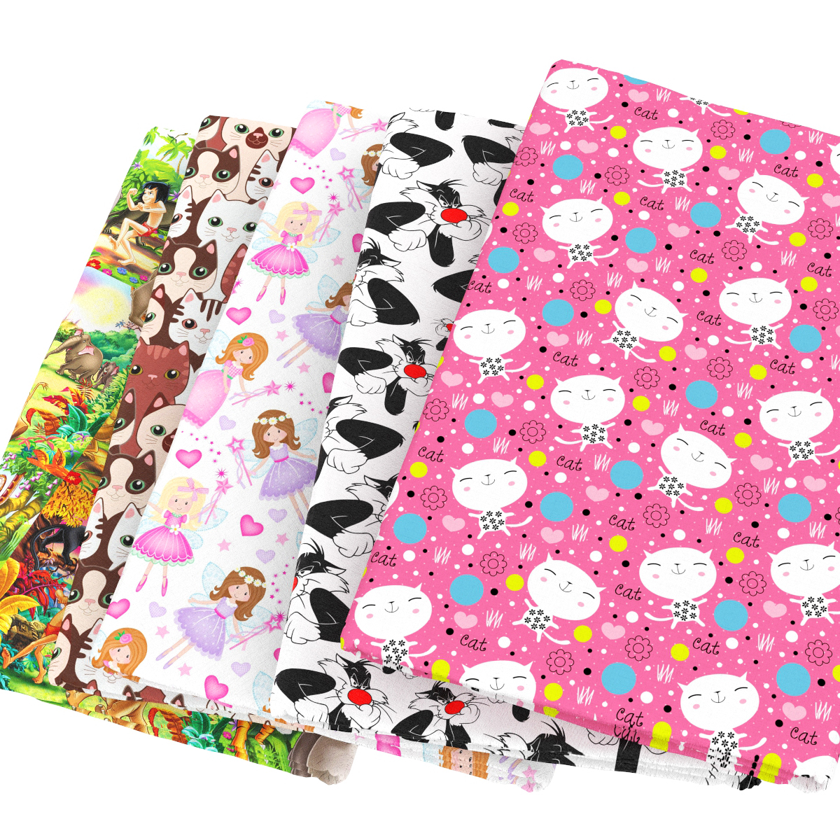 50*145cm Cat Patchwork Printed 100% Cotton Fabric for Tissue Kids Home Textile for Sewing Quilting Fat Quarters,c4192