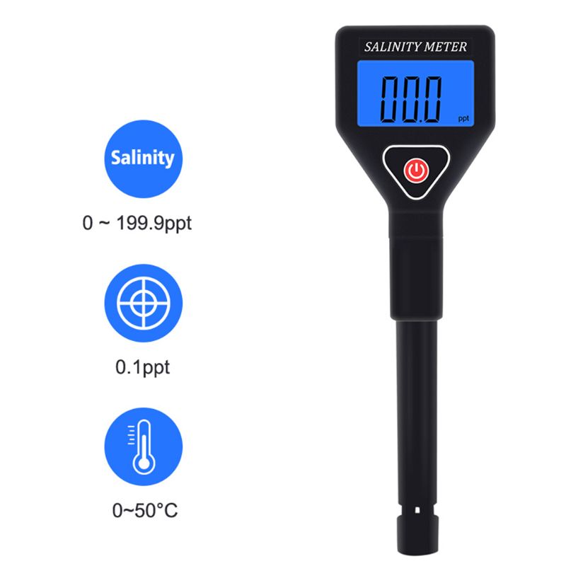 Portable Salinity Meter Salinometer Halometer Salt Gauge Salty Brine Seawater Food Salinity Tester Salt Concentration Meter