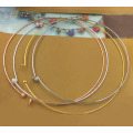 Wire Choker Collar Circle Ball Lock Necklaces DIY Findings Brass Metal European Charms Accessories Multi-color Plated
