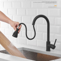 POIQIHY Matte Black Faucet Crane for Kitchen Pull Out Spray 360 Rotation Water Mixer Tap 3 Mode Head Kitchen Sink Mixer Faucet