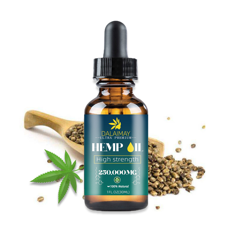 2500000mg hemp seed oil skin care helps sleep 30ml essential oil organic herbal drops body massage stress relief oil