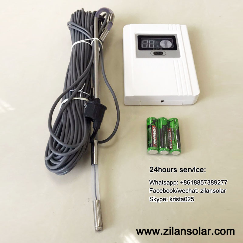 M-2 battery solar water heater controller with water temperature and level function